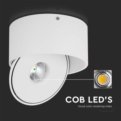 Spot LED/28W/230V 3000/4000/6400K CRI 90 blanc