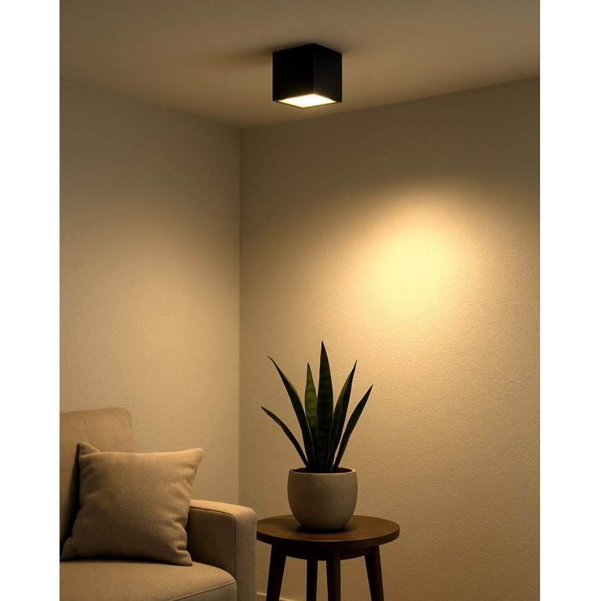 Spot LED/5W/230V 3000/4000/6400K 7,5x7,5 cm noir