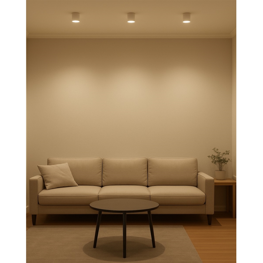 Spot LED/5W/230V 3000/4000/6400K Ø 7,5 cm blanc