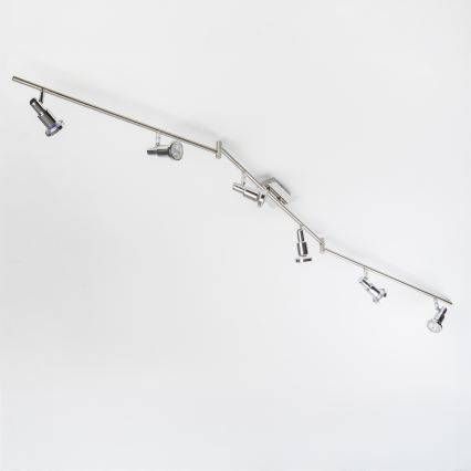 Spot LED 6xGU10/5W/230V chromé brillant
