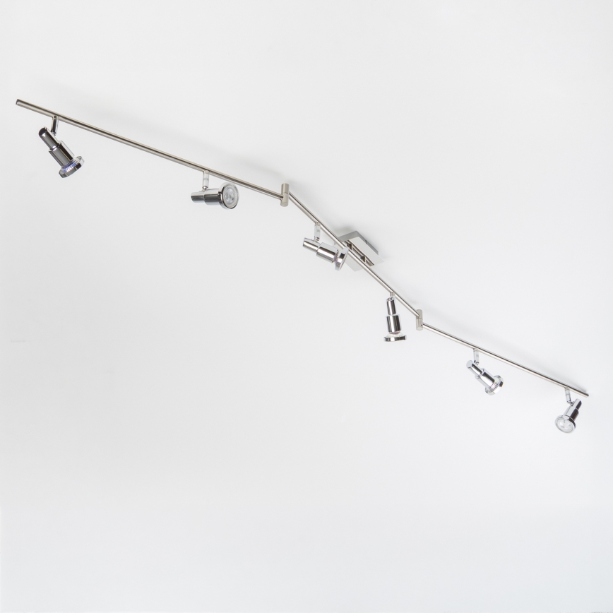 Spot LED 6xGU10/5W/230V chromé brillant