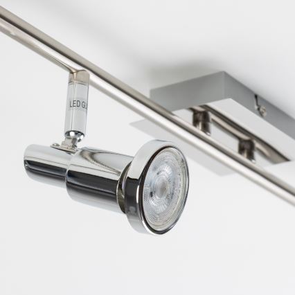 Spot LED 6xGU10/5W/230V chromé brillant