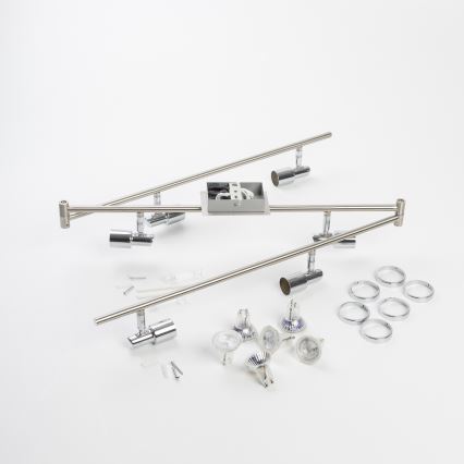 Spot LED 6xGU10/5W/230V chromé brillant