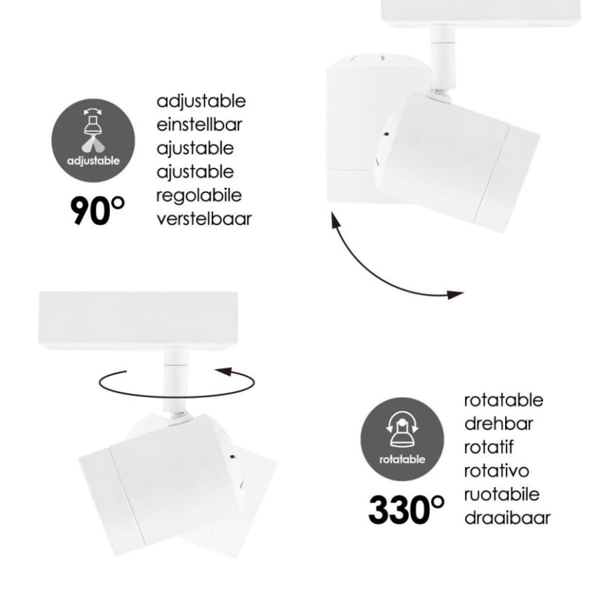 Spot LED à intensité variable MANU 1xGU10/5,8W/230V blanc