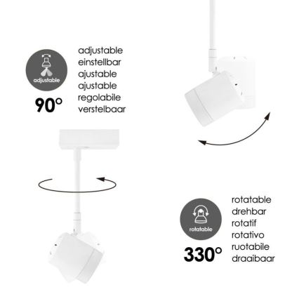 Spot LED à intensité variable MANU 1xGU10/5,8W/230V blanc