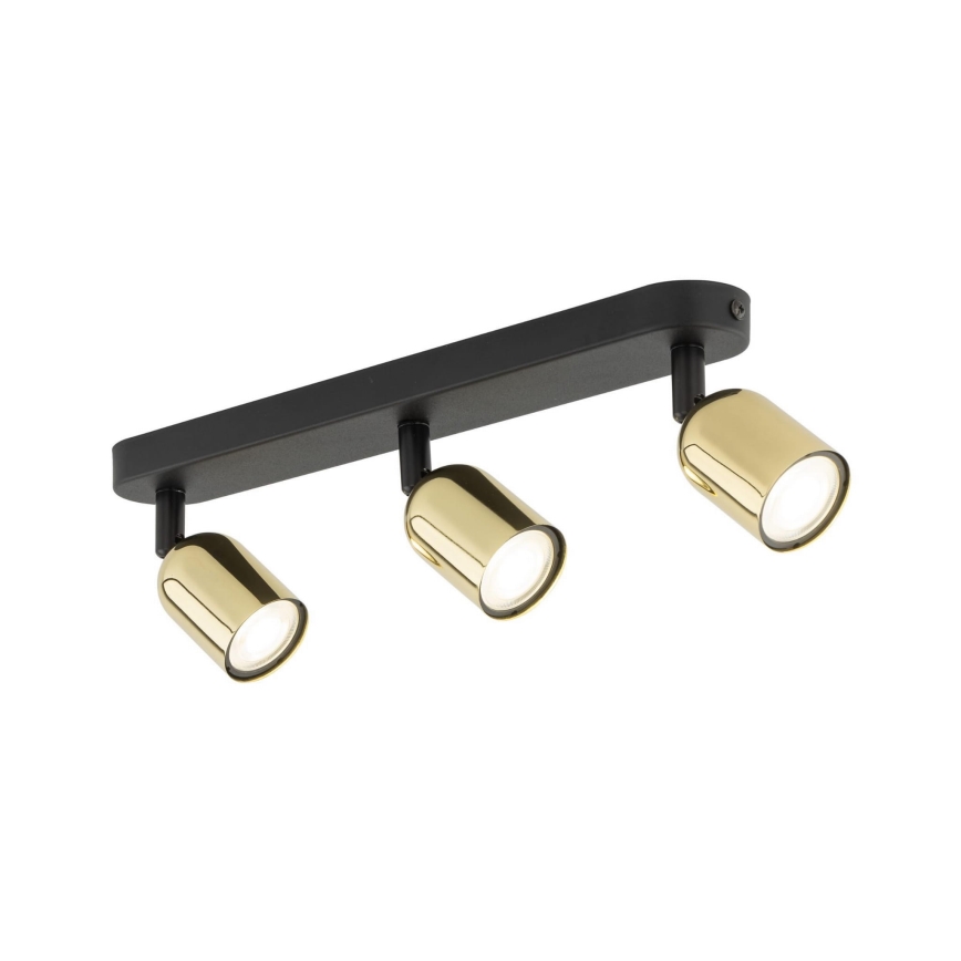 Spot LED encastrable RGBW dimmable TOP 3xGU10/6,5W/230V 2700-6500K noir/doré