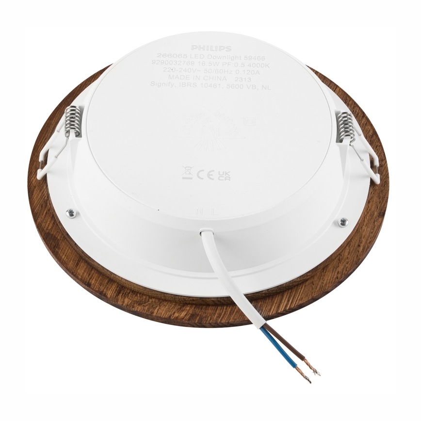 Plafonnier LED encastré WOODY SPOT LED/16,5W/230V 4000K cerisier Ø 18,5 cm