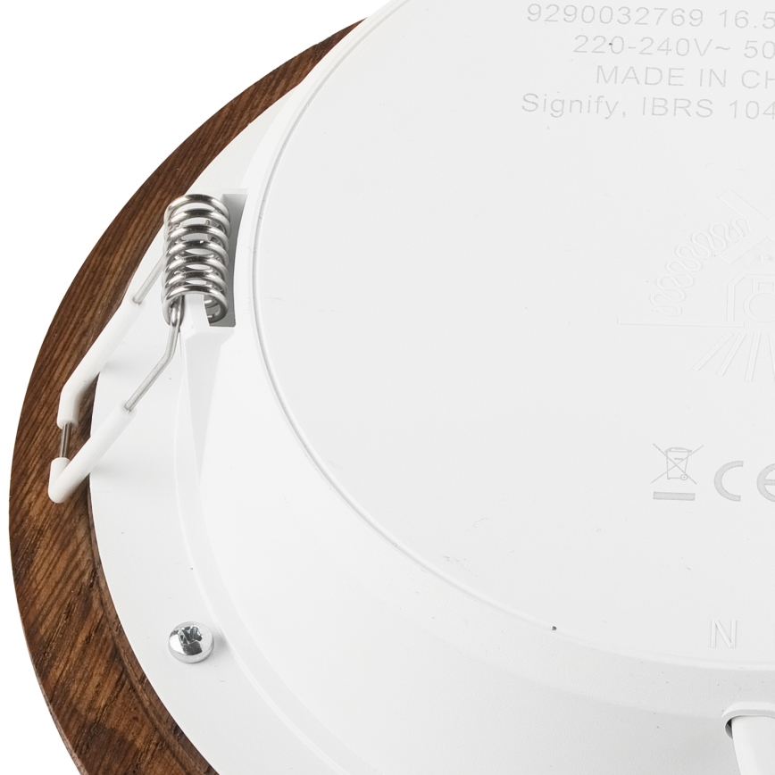 Plafonnier LED encastré WOODY SPOT LED/16,5W/230V 4000K cerisier Ø 18,5 cm