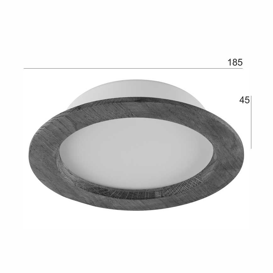 Plafonnier LED encastré WOODY SPOT LED/16,5W/230V 4000K cerisier Ø 18,5 cm