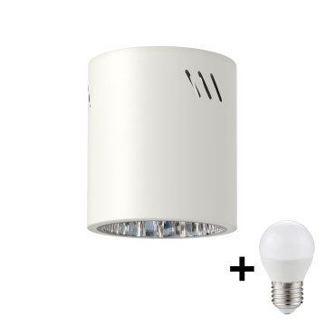 Spot LED GEORGE 1xE27/6W/230V d. 11 cm blanc