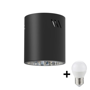 Spot LED GEORGE 1xE27/6W/230V d. 11 cm noir
