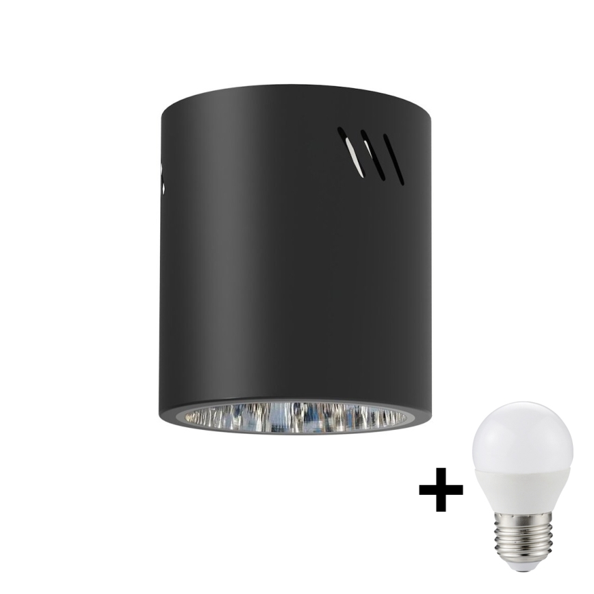 Spot LED GEORGE 1xE27/6W/230V d. 11 cm noir
