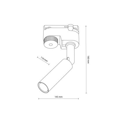 Spot LED pour système de rail monophasé LAGOS 1xG9/3W/230V doré/noir