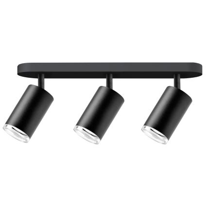 Spot LED RGBW dimmable pour salle de bains TURYN 3xGU10/4,8W/230V 3000K IP44 noir + télécommande