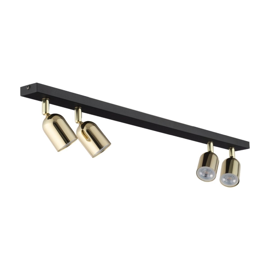 Spot LED RGBW dimmable TOP 4xGU10/6,5W/230V 2700-6500K noir/doré