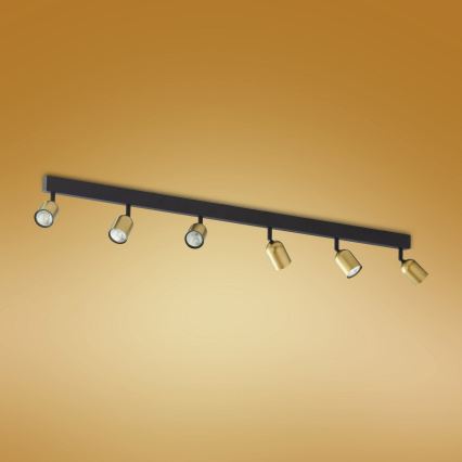 Spot LED RGBW dimmable TOP 6xGU10/6,5W/230V 2700-6500K doré/noir