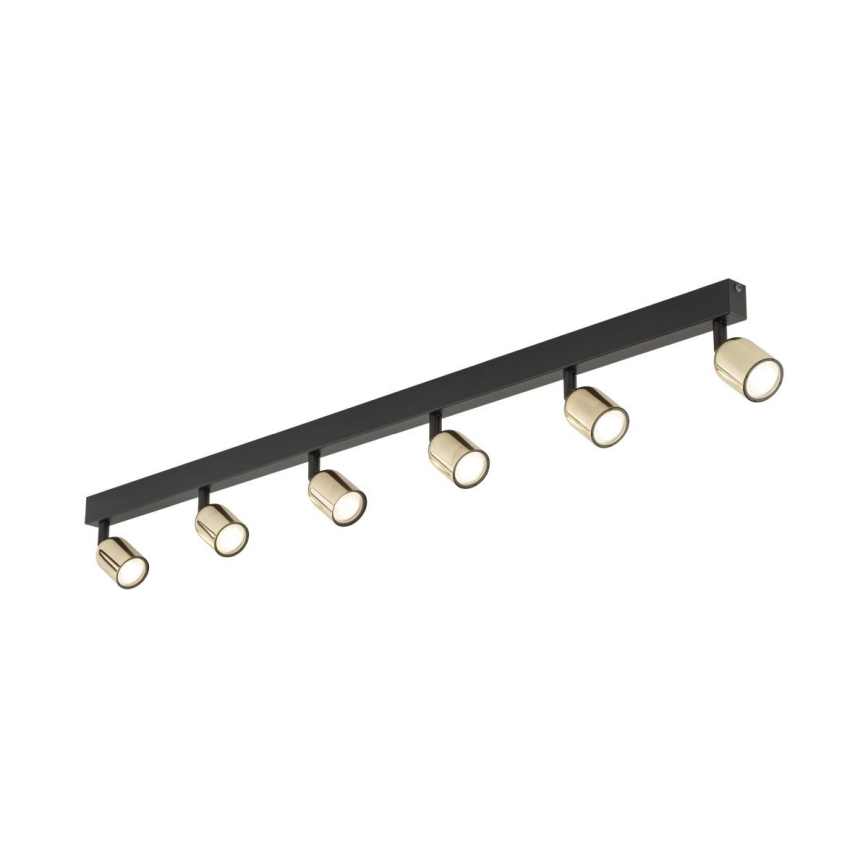 Spot LED RGBW dimmable TOP 6xGU10/6,5W/230V 2700-6500K noir/or