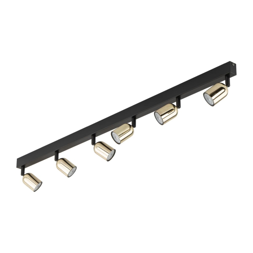 Spot LED RGBW dimmable TOP 6xGU10/6,5W/230V 2700-6500K noir/or
