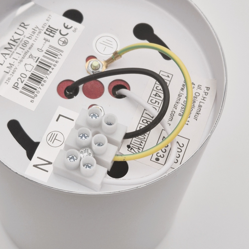 Spot LED TACO 1xE27/15W/230V blanc