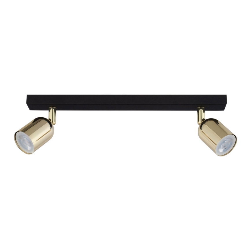 Spot LED TOP 2xGU10/10W/230V noir/doré