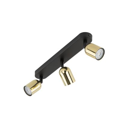 Spot LED TOP 3xGU10/10W/230V noir/doré