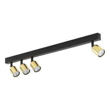 Spot LED TOP 4xGU10/10W/230V noir/doré