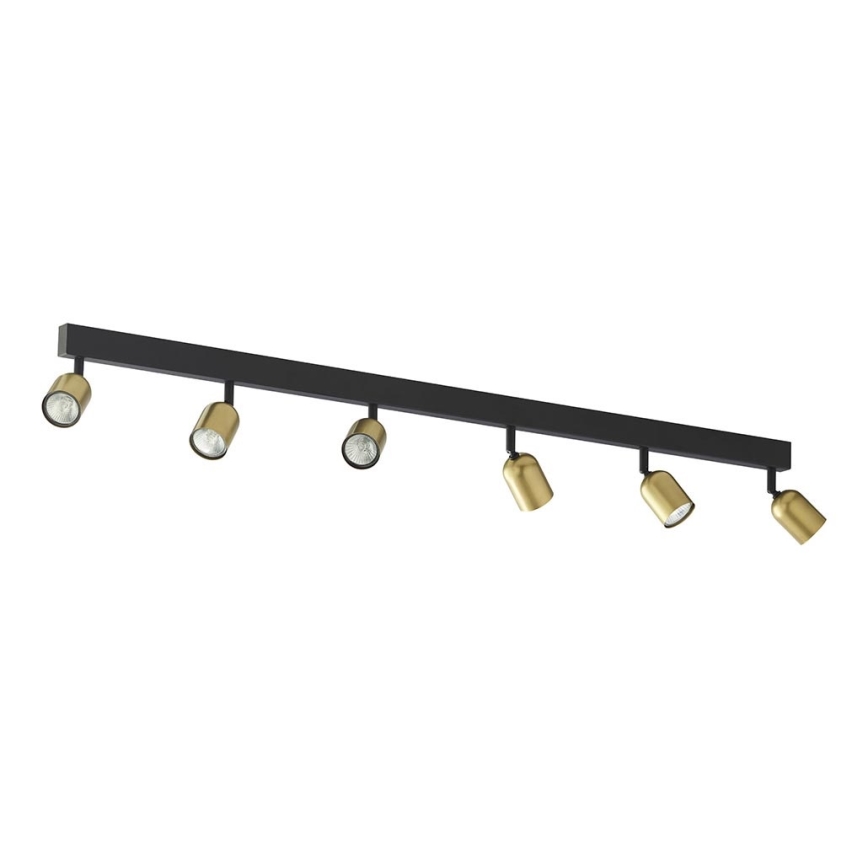 Spot LED TOP 6x GU10/10W/230V doré/noir