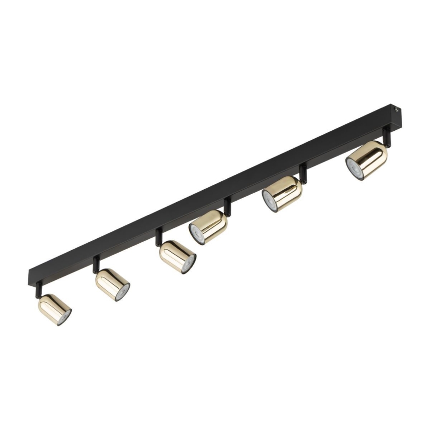 Spot LED TOP 6xGU10/10W/230V noir/doré
