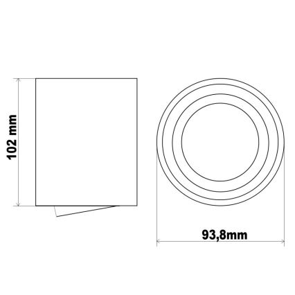 Spot LED TUBA 1xGU10/5W/230V 2700K blanc