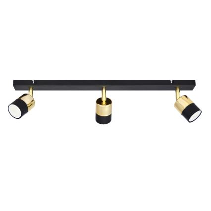 Spot LED TUBSSON 3xGU10/4,8W/230V noir/doré