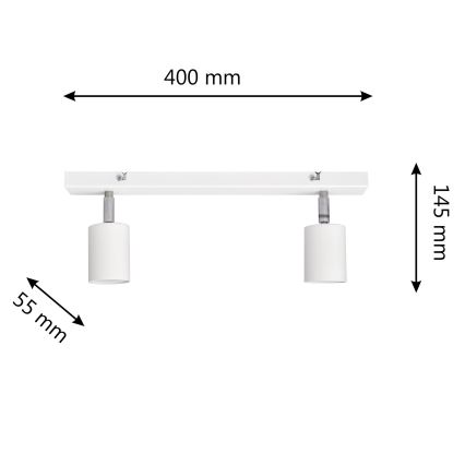 Spot LED TUNE 2xGU10/4,8W/230V blanc