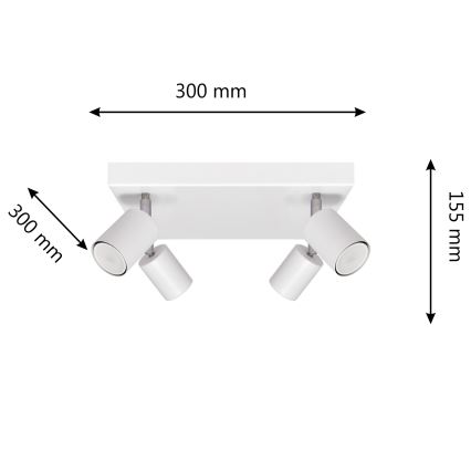 Spot LED TUNE 4xGU10/4,8W/230V blanc