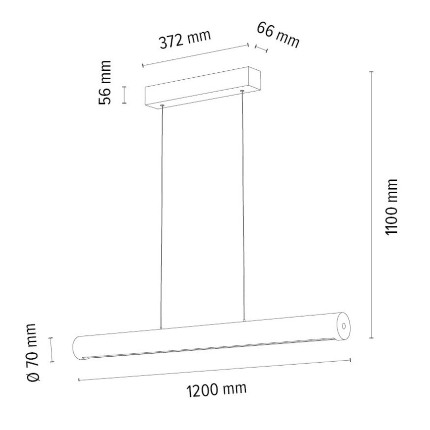 Suspension filaire à intensité variable CONOR LED/34,5W/230V chêne – Certifié FSC