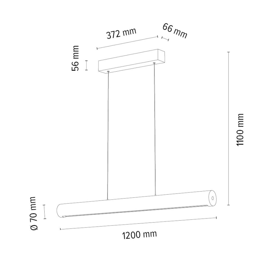 Dimbare LED hanglamp aan een koord CONOR LED/34,5W/230V eiken