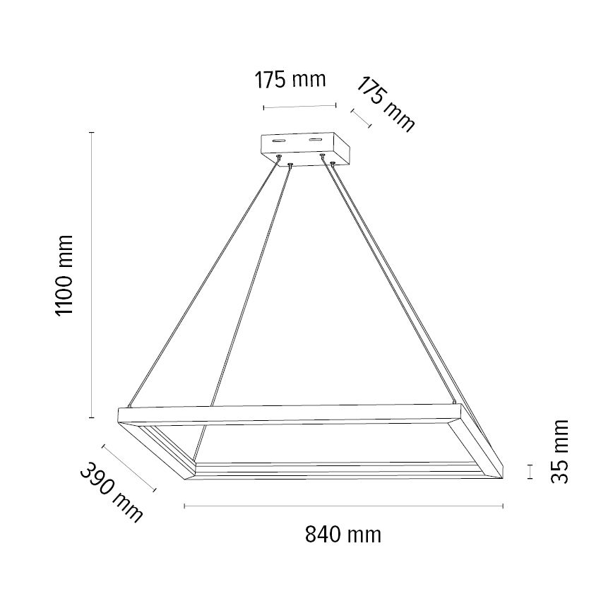 Suspension filaire à intensité variable LEGNO LED/31,5W/230V chêne – certifié FSC