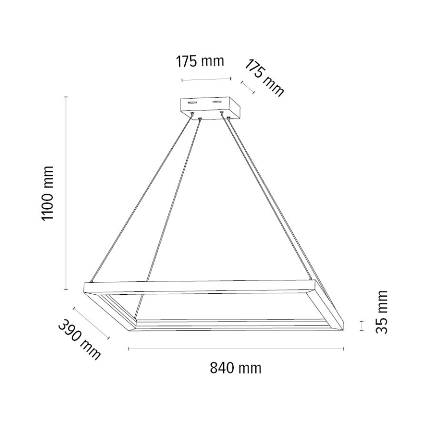 Suspension filaire à intensité variable LEGNO 2xLED/33W/230V chêne