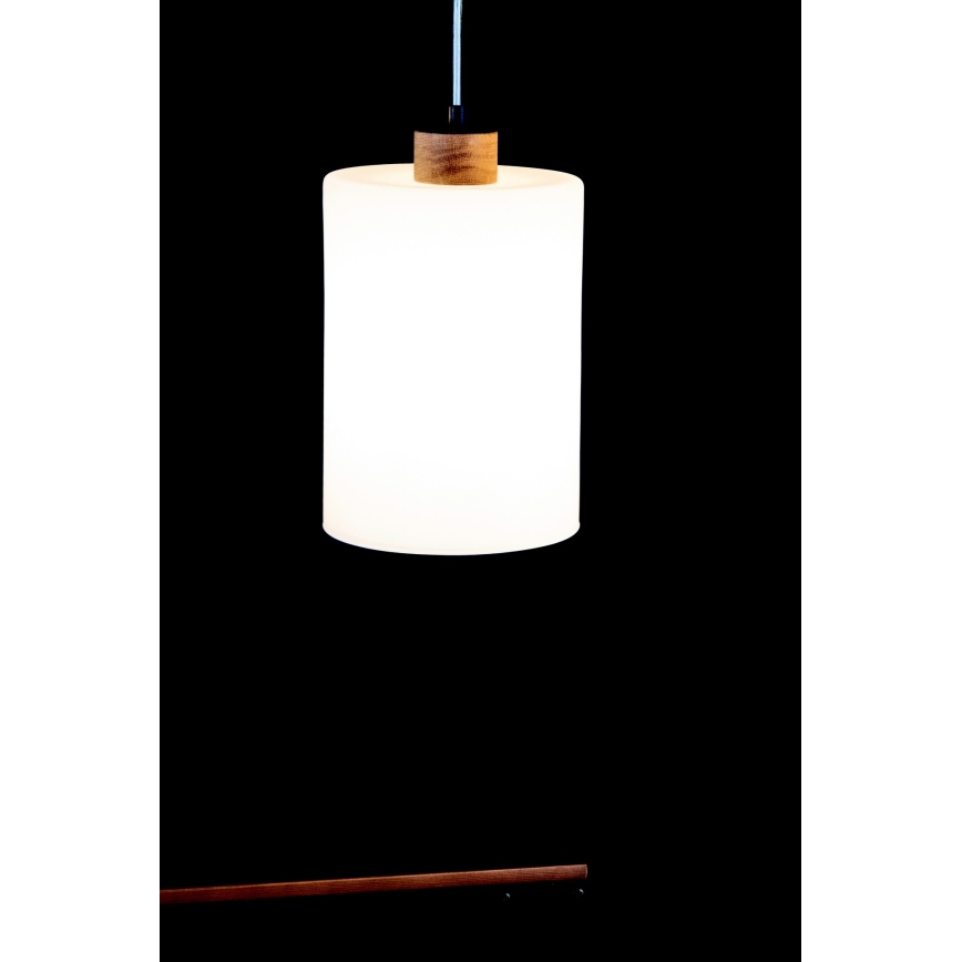 Hanglamp aan een koord ZEFIR 3xE27/60W/230V eiken