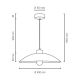 Suspension filaire JONA 1xE27/60W/230V bouleau - certifié FSC