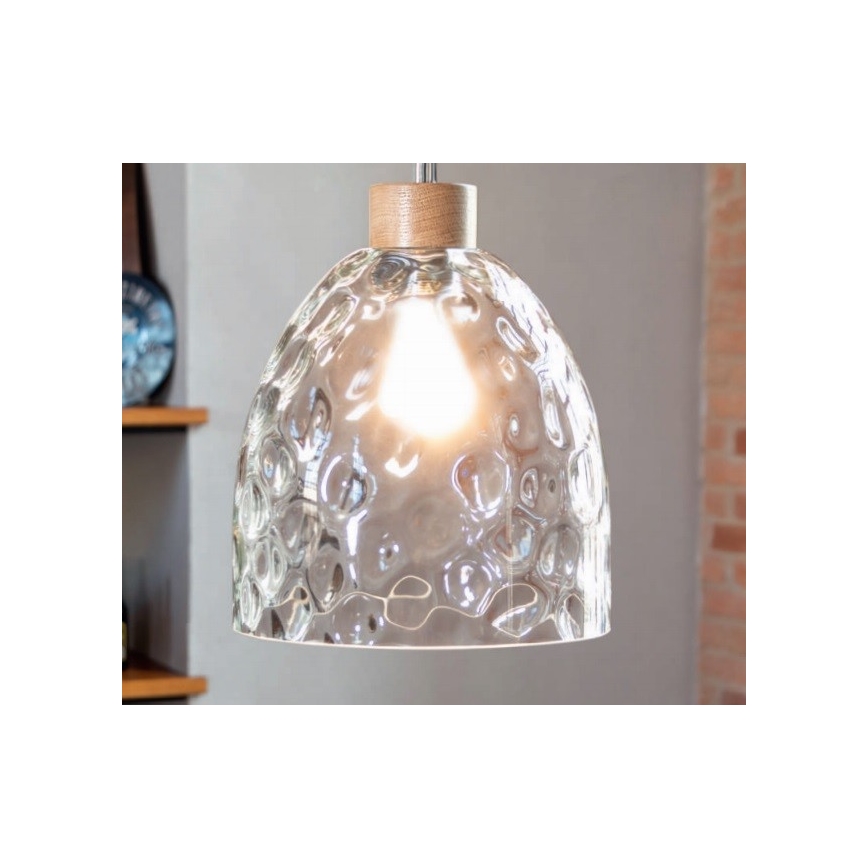 Hanglamp aan kabel ALESSANDRO 1xE27/60W/230V eiken