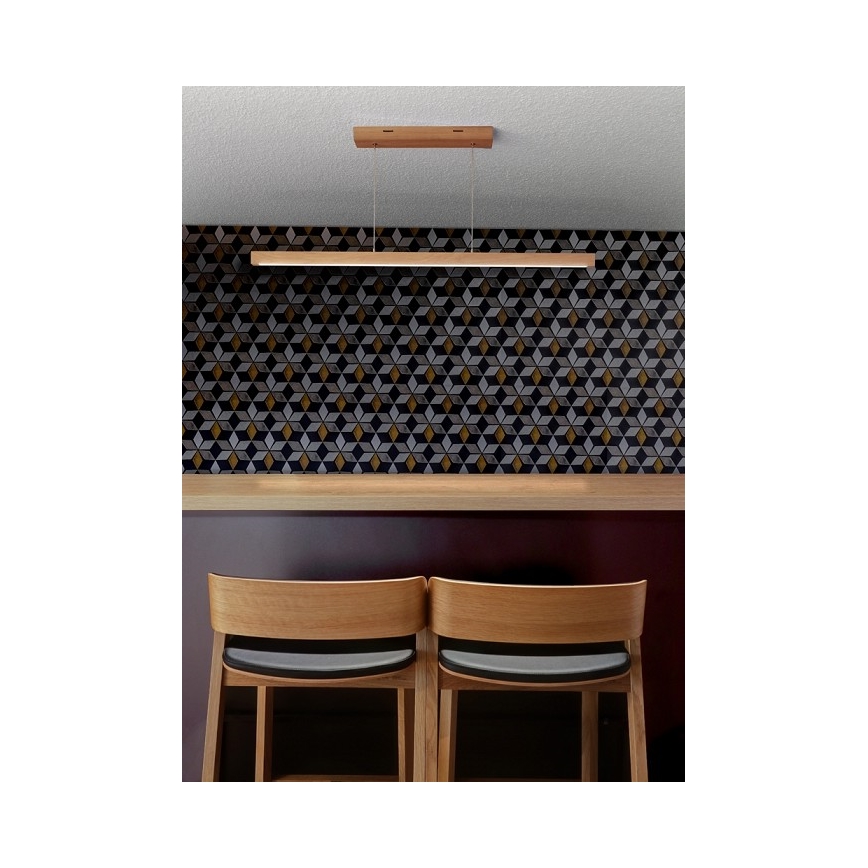 Suspension LED dimmable sur câble SMAL LED/12W/230V chêne