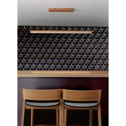 Dimbare LED-hanglamp aan kabel SMAL LED/18W/230V eiken