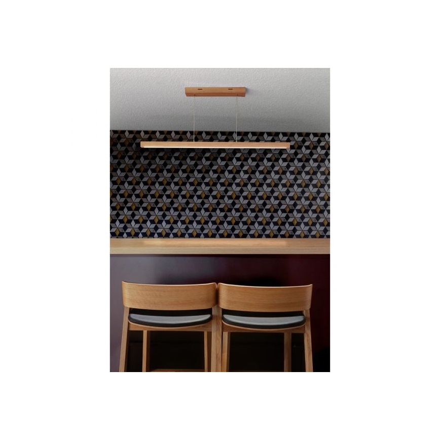 Dimbare LED-hanglamp aan kabel SMAL LED/18W/230V eiken