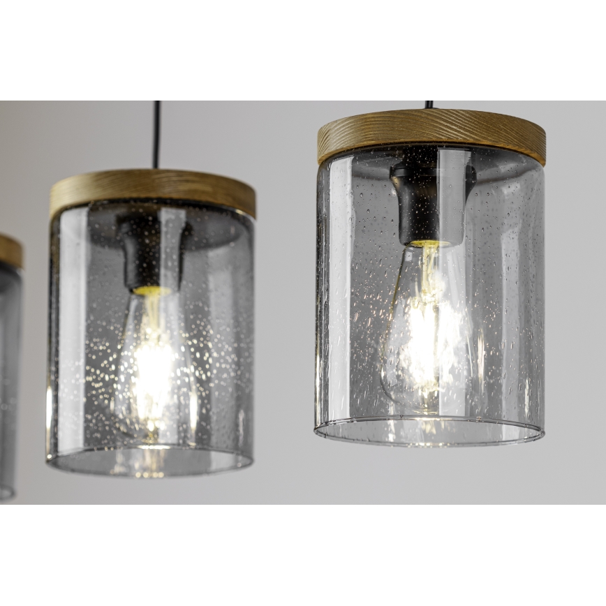 Hanglamp aan een koord MONSUN 1xE27/60W/230V grenen