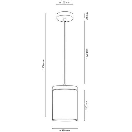 Hanglamp aan een koord MONSUN 1xE27/60W/230V grenen