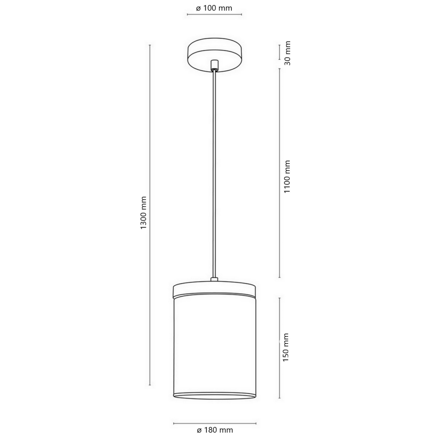 Hanglamp aan een koord MONSUN 1xE27/60W/230V grenen