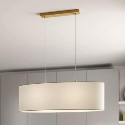 Hanglamp aan een koord DOVE 2xE27/40W/230V eiken - FSC-gecertificeerd