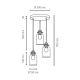 Hanglamp aan koord ALESSANDRO 3xE27/60W/230V - FSC-gecertificeerd