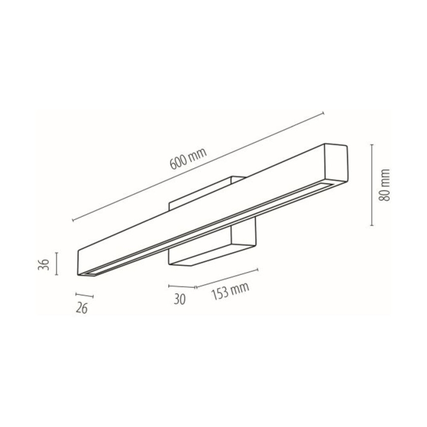 LED Badkamer wandlamp AQUAVIVA LED/9W/230V 60 cm IP44 eiken