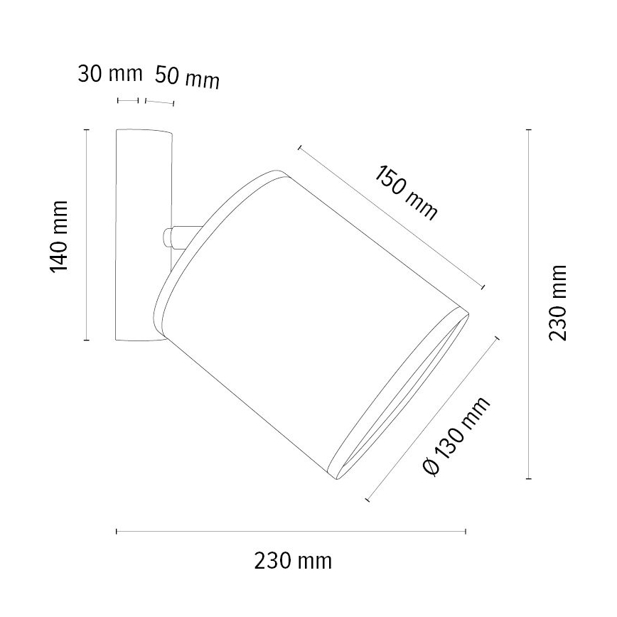 Spot mural BENITA 1xE27/25W/230V marron/chêne