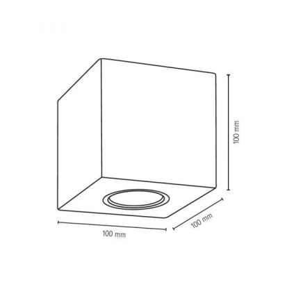 Plafondlamp CONCRETEDREAM 1xGU10/6W/230V beton - FSC-gecertificeerd